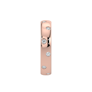 Bezel Set Diamond Band-Rose Gold