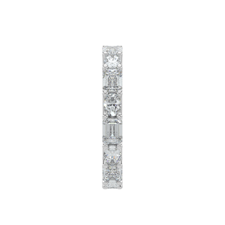 Emerald LGD Solitaire Band-White Gold