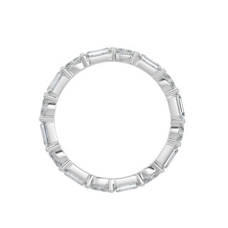 Emerald LGD Solitaire Band-White Gold
