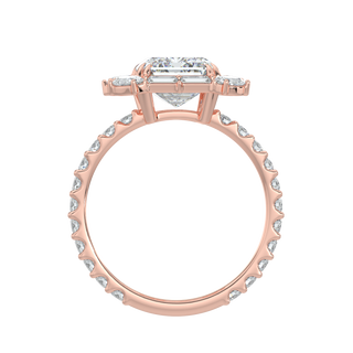 Vintage Emerald LGD Solitaire Ring-Rose Gold