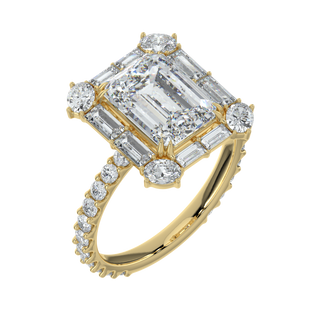 Vintage Emerald LGD Solitaire Ring-Yellow Gold