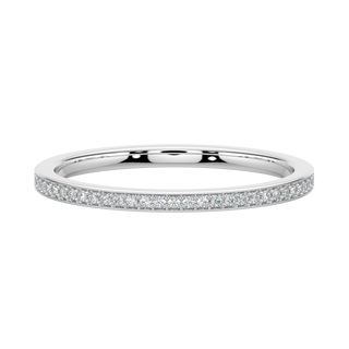 Stackable Diamond Band-White Gold