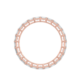 Emerald Diamond Band-Rose Gold
