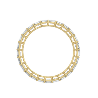Emerald Diamond Band-Yellow Gold