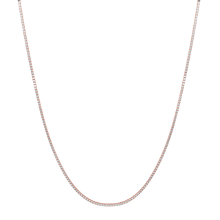 Radiant Diamond Tennis Necklace-Rose Gold