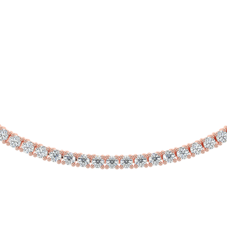 Radiant Diamond Tennis Necklace-Rose Gold