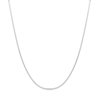 Sparkling Diamond Tennis Necklace-White Gold
