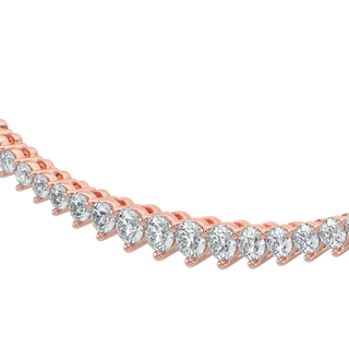 Sparkling Diamond Tennis Necklace-Rose Gold
