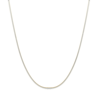 Sparkling Diamond Tennis Necklace-Yellow Gold