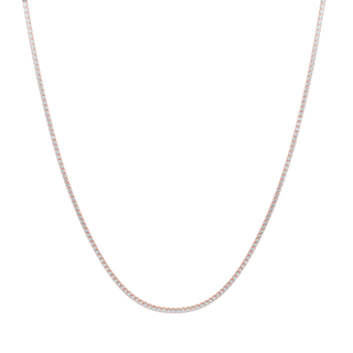 Cascade Diamond Tennis Necklace-Rose Gold