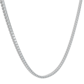 Cascade Diamond Tennis Necklace-White Gold
