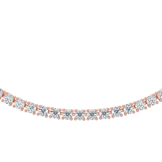 Cascade Diamond Tennis Necklace-Rose Gold