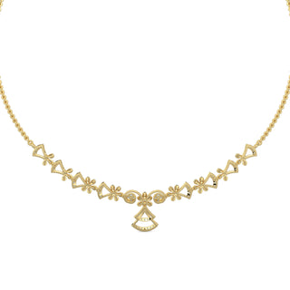 Sparkle Diamond Necklace-Yellow Gold