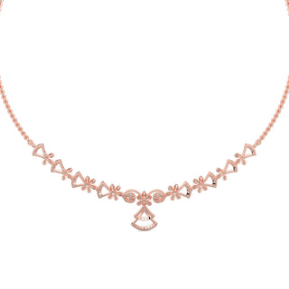 Sparkle Diamond Necklace-Rose Gold