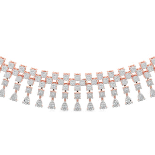 Moonlit Diamond Necklace-Rose Gold