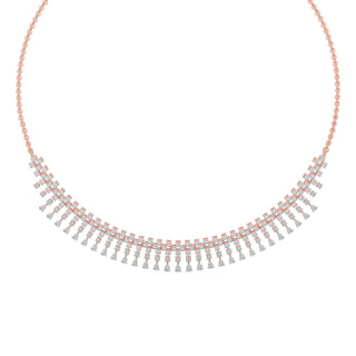 Moonlit Diamond Necklace-Rose Gold