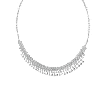 Moonlit Diamond Necklace-White Gold