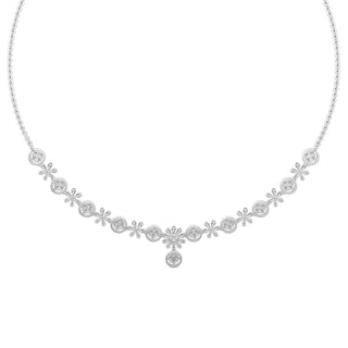 Daisy Dreams Diamond Necklace-White Gold