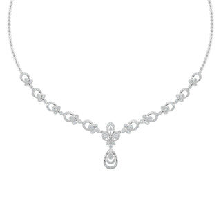Delicate Charm Necklace-White Gold