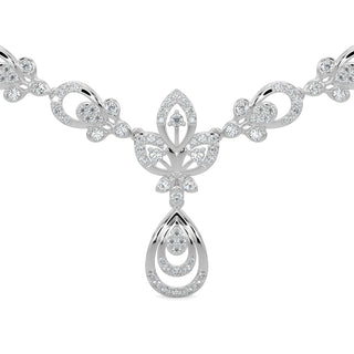 Delicate Charm Necklace-White Gold