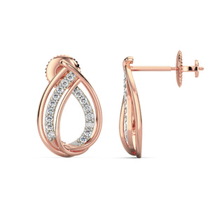 Forever Shine Diamond Earrings-Rose Gold