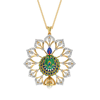 Plume Elegance Pendant-Yellow Gold