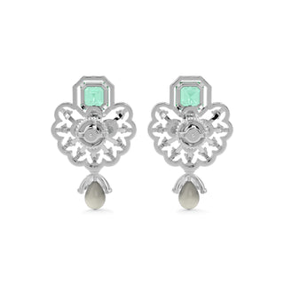Velvet Night Gems Earrings-White Gold