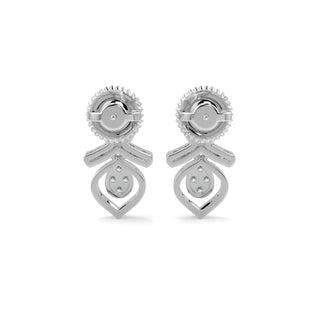Twilight Drop Earrings-White Gold