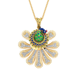 Radiant Crest Pendant-Yellow Gold