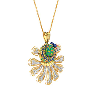 Radiant Crest Pendant-Yellow Gold