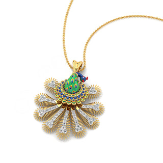 Radiant Crest Pendant-Yellow Gold