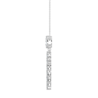 Marquise Halo Chain Necklace-White Gold