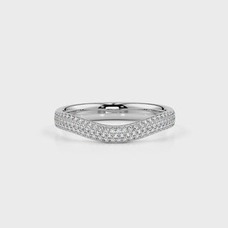 Contour Diamond Band-White Gold
