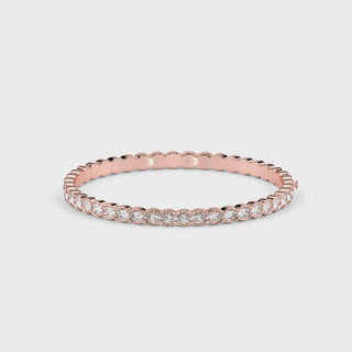 Oval Cut Diamond Bracelet-Rose Gold