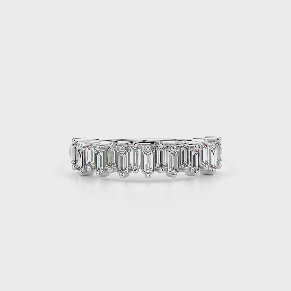 Baguette Diamond Band-Rose Gold