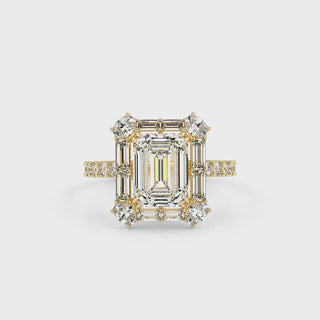 Vintage Emerald LGD Solitaire Ring-Yellow Gold