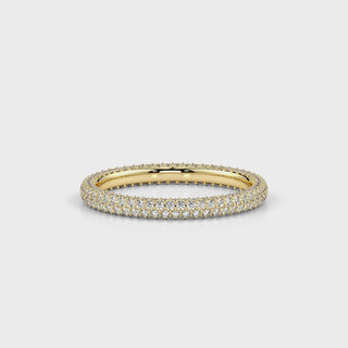 Twinkling Diamond Band-Yellow Gold