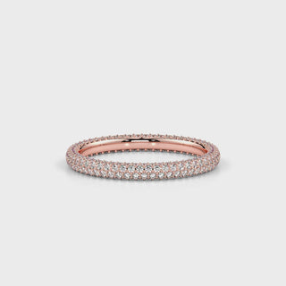 Twinkling Diamond Band-Rose Gold
