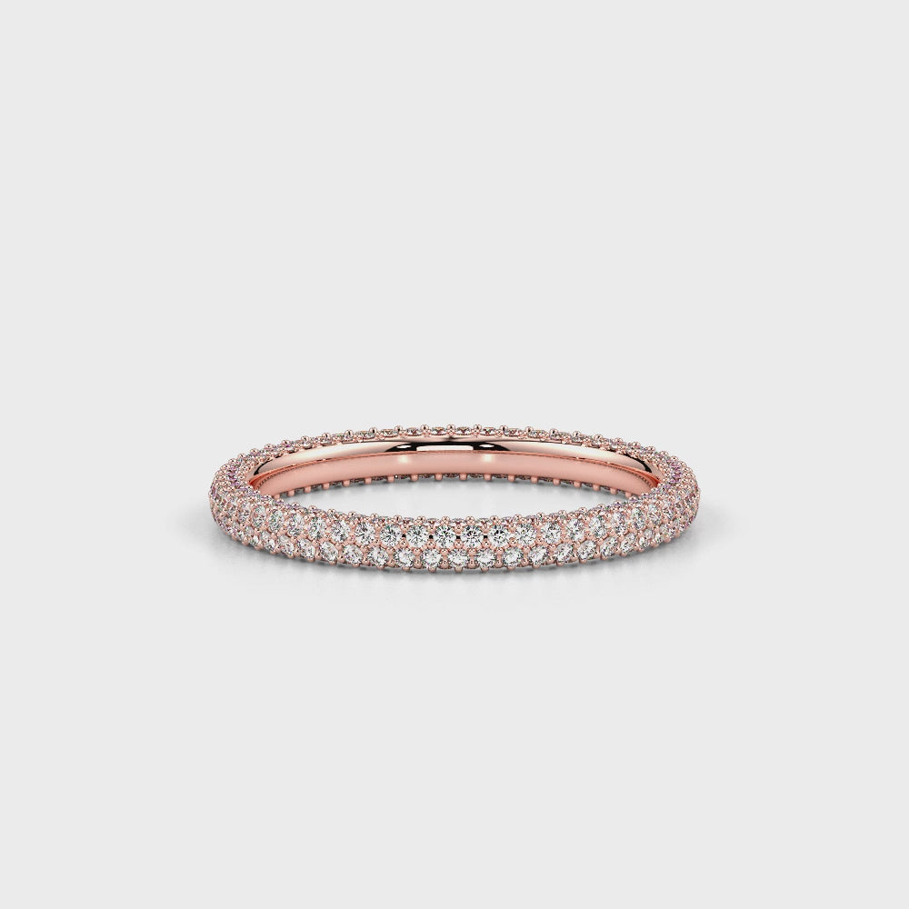 Twinkling Diamond Band-Rose Gold