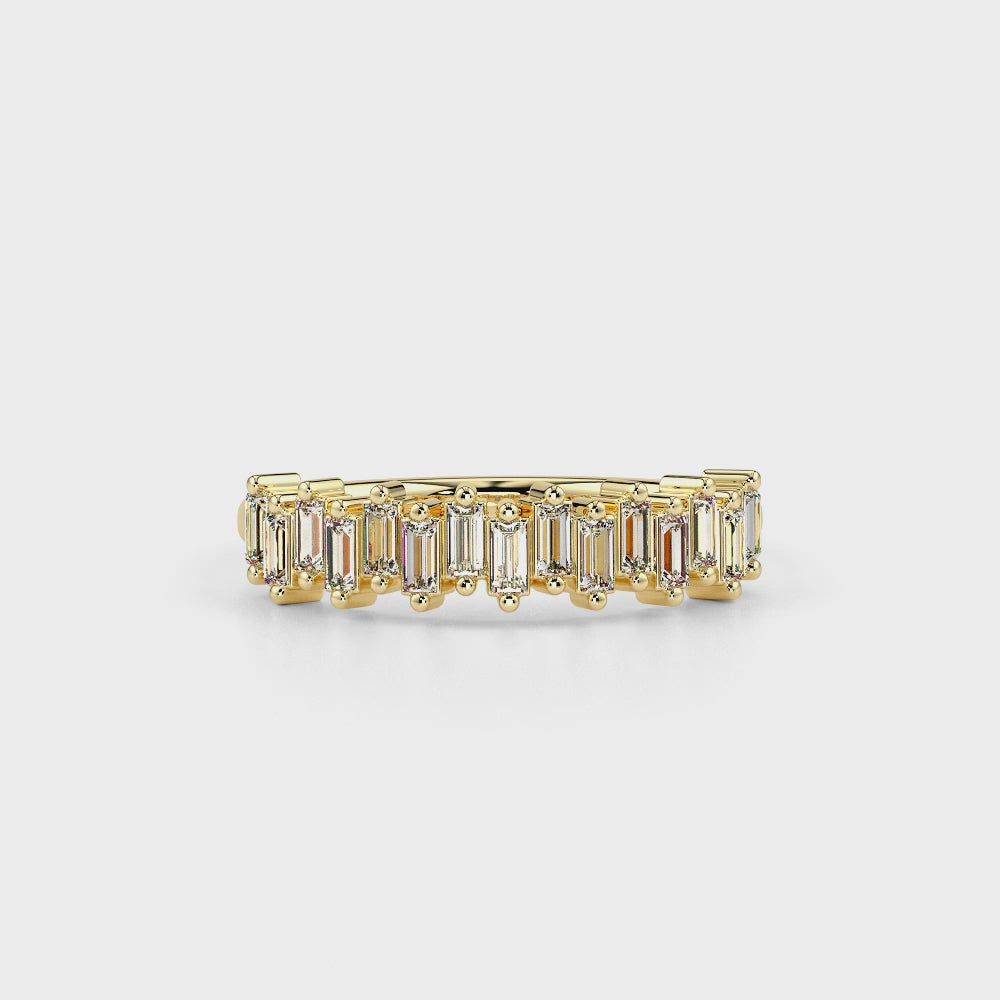Baguette Diamond Band-White Gold
