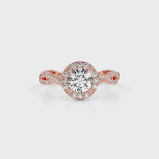 Dual Infinity LGD Solitaire Ring-Rose Gold