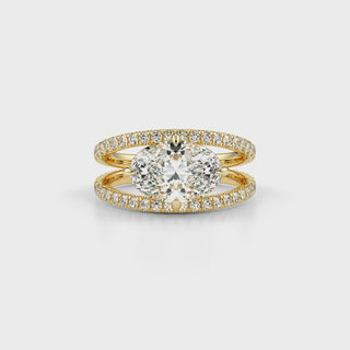 Luna Oval LGD Solitaire Ring-Yellow Gold