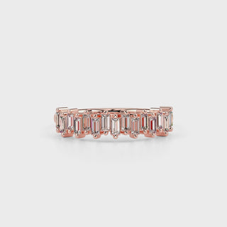 Baguette Diamond Band-Yellow Gold