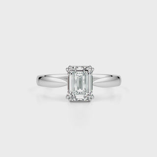 Timeless Emerald LGD Solitaire Ring-White Gold