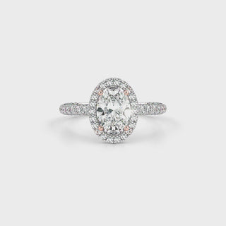 Serenity Halo LGD Solitaire Ring-White Gold