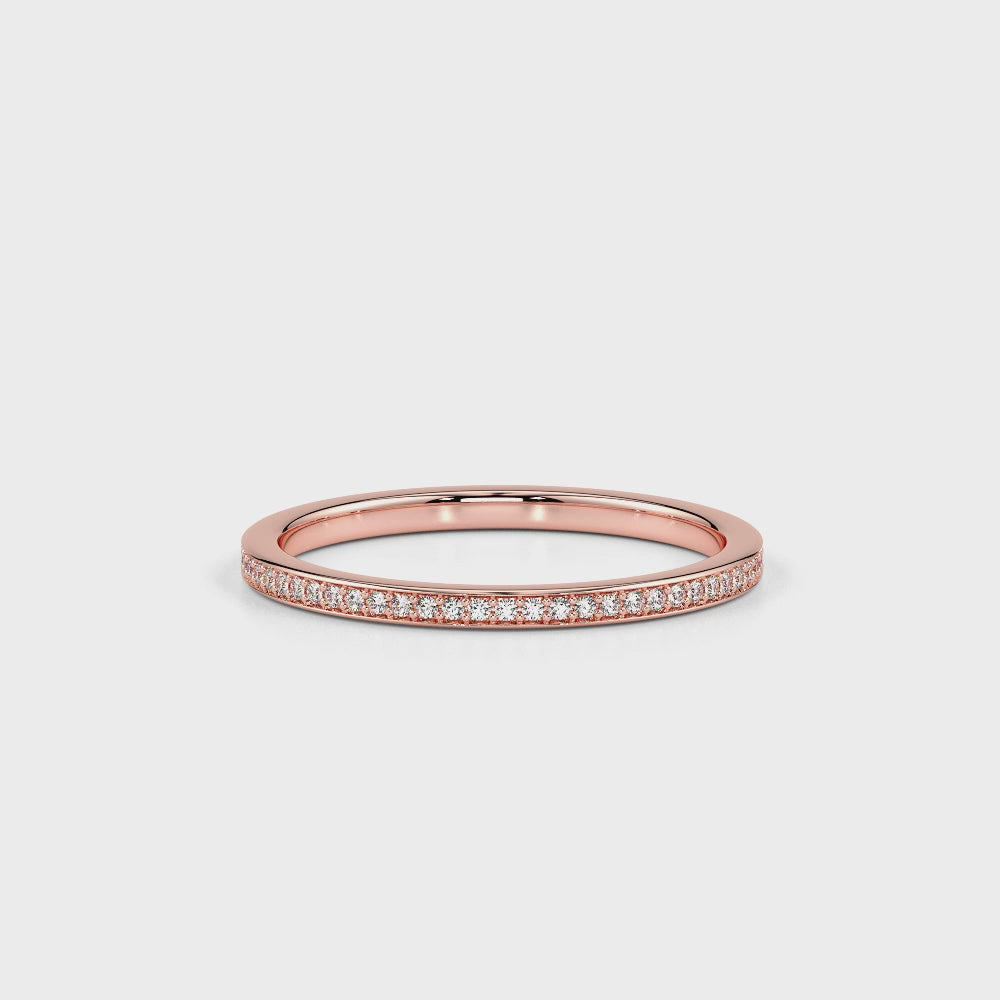 Stackable Diamond Band-Rose Gold