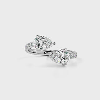 Blossom LGD Solitaire Ring-White Gold