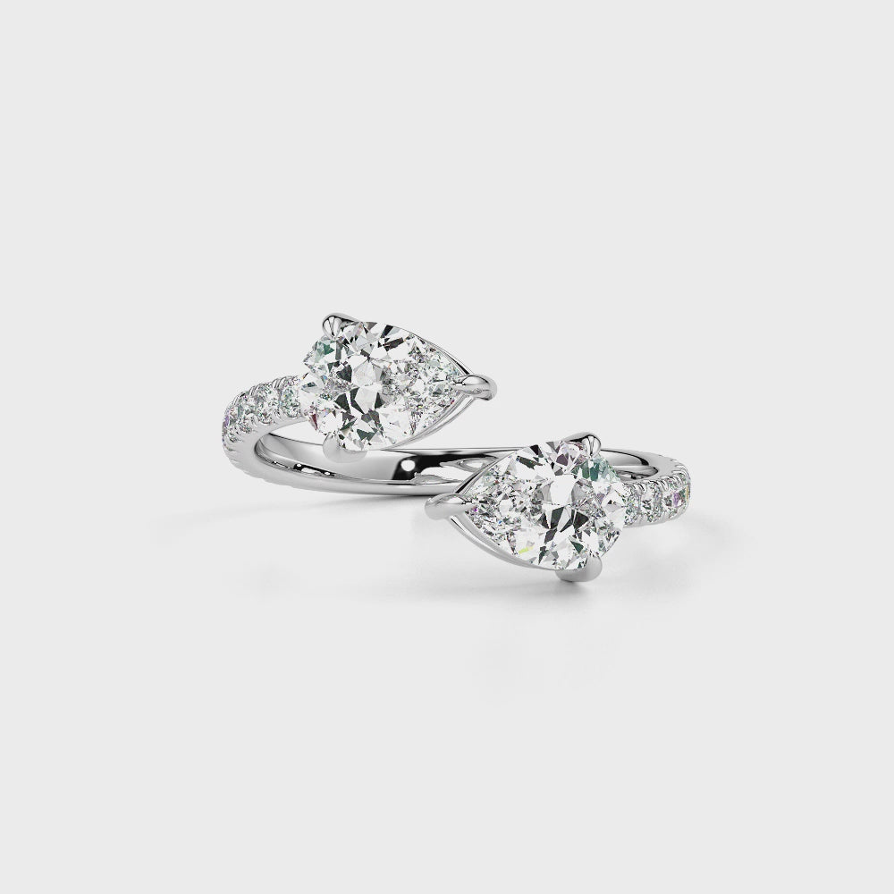 Blossom LGD Solitaire Ring-White Gold
