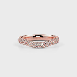 Contour Diamond Band-Rose Gold