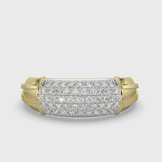 Five Row Diamond Ring-Yellow Gold